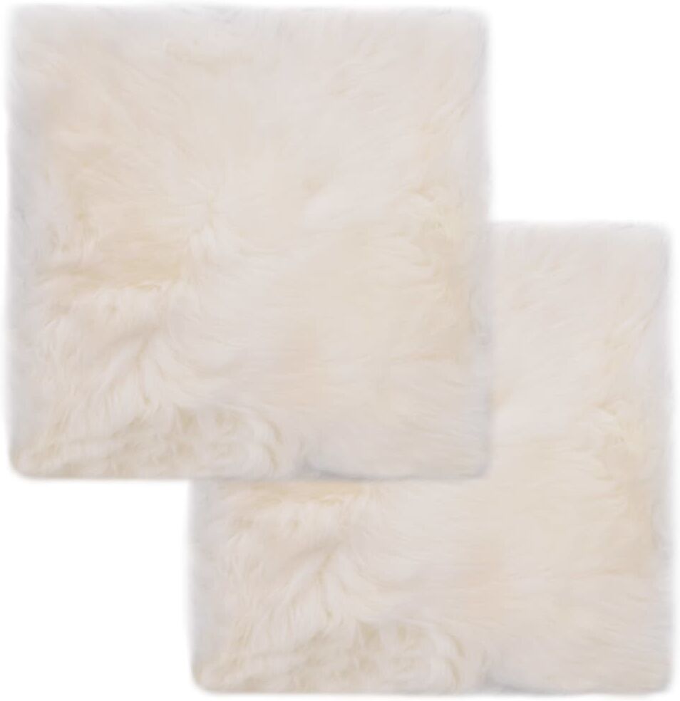 vidaXL stolehynder 2 stk. 40 x 40 cm ægte fåreskind hvid vidaXL stolehynder 2 stk. 40 x 40 cm ægte fåreskind hvid