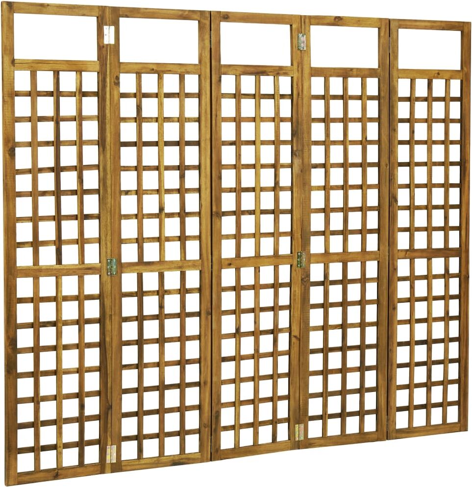 vidaXL 5-panels rumdeler/espalier akacietræ 200 x 170 cm vidaXL 5-panels rumdeler/espalier akacietræ 200 x 170 cm