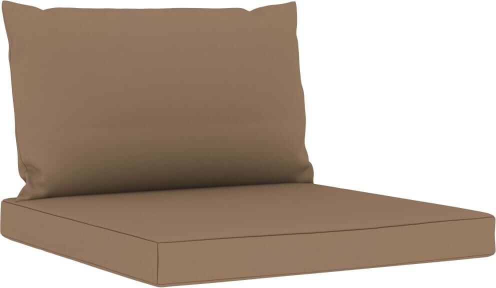vidaXL hynder til pallesofa 2 stk. stof gråbrun vidaXL hynder til pallesofa 2 stk. stof gråbrun