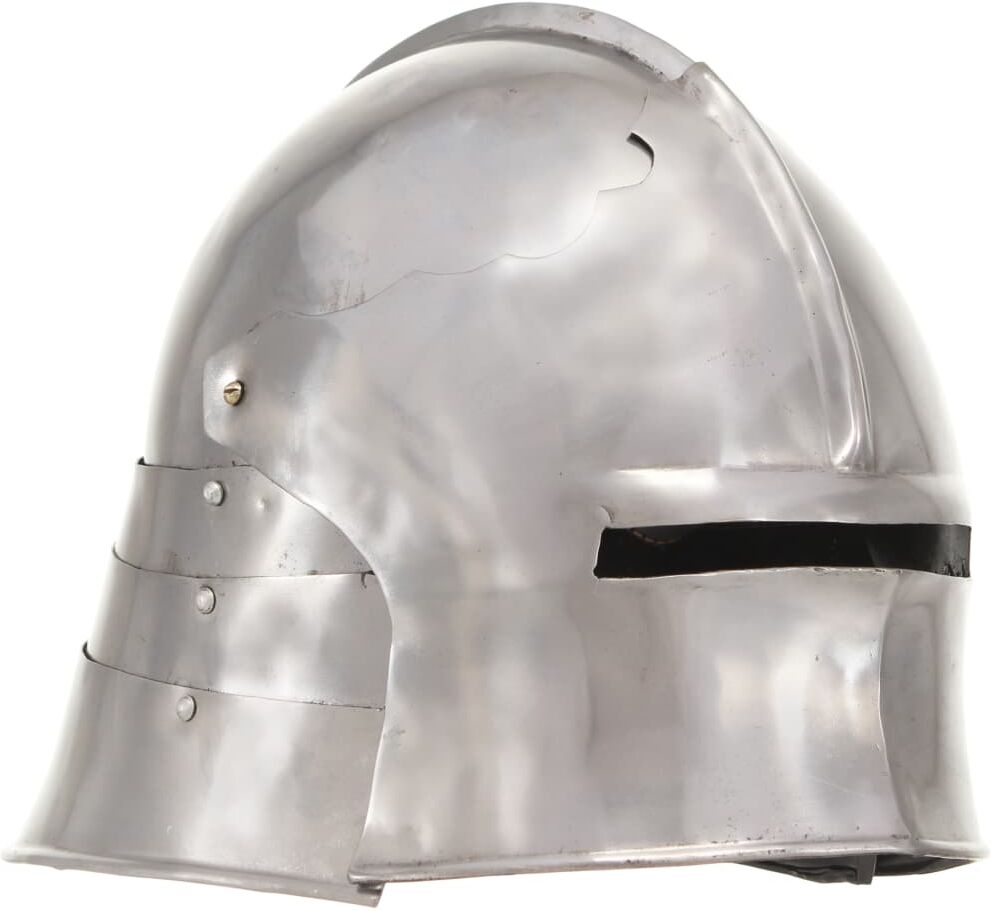 vidaXL middelalderlig ridderhjelm til rollespil antik stål sølvfarvet vidaXL middelalderlig ridderhjelm til rollespil antik stål sølvfarvet