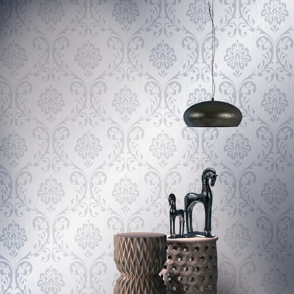 vidaXL tapetruller uvævet 4 stk. ornament 0,53x10 m hvid vidaXL tapetruller uvævet 4 stk. ornament 0,53x10 m hvid