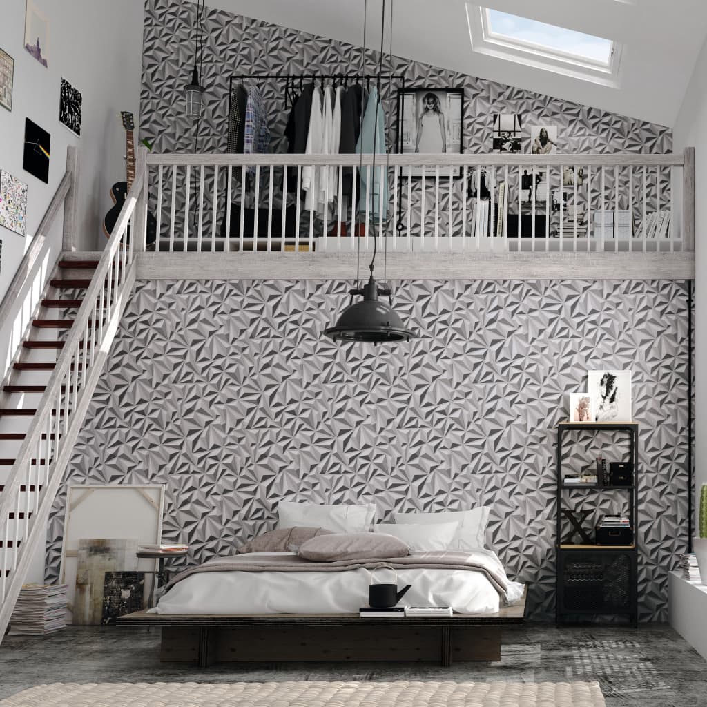 vidaXL tapetruller uvævet 2 stk. grafisk mønster 0,53x10 m hvid vidaXL tapetruller uvævet 2 stk. grafisk mønster 0,53x10 m hvid