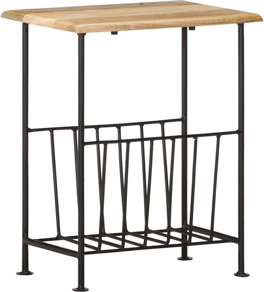 vidaXL magasinholder 40x30x50 cm massivt mangotræ og stål vidaXL magasinholder 40x30x50 cm massivt mangotræ og stål