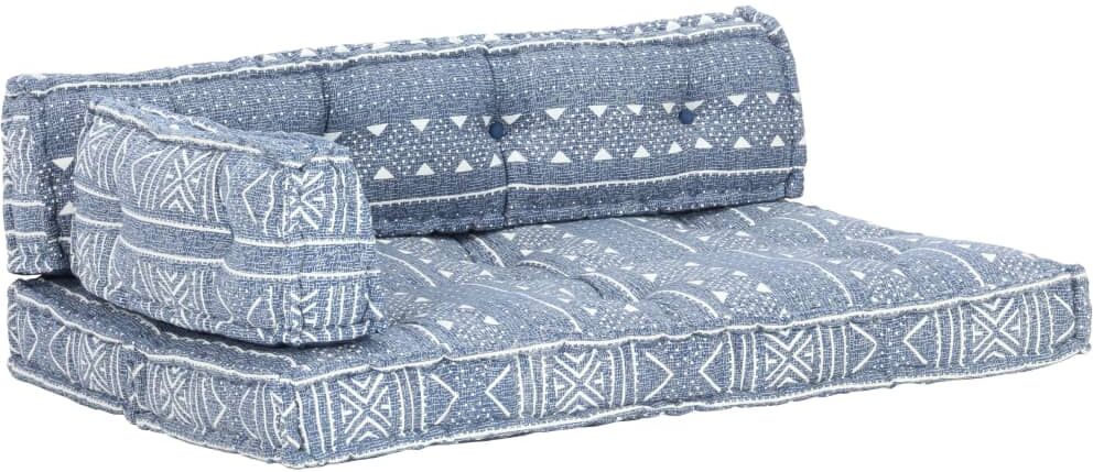 vidaXL hynde til pallesofa stof patchwork indigo vidaXL hynde til pallesofa stof patchwork indigo