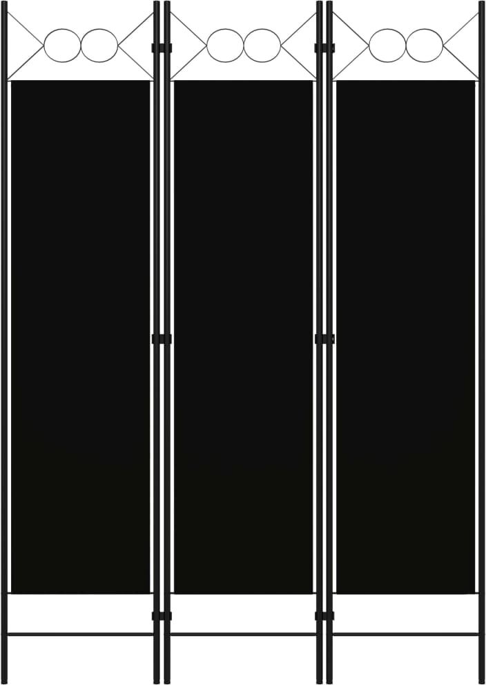 vidaXL 3-panels rumdeler 120x180 cm sort vidaXL 3-panels rumdeler 120x180 cm sort