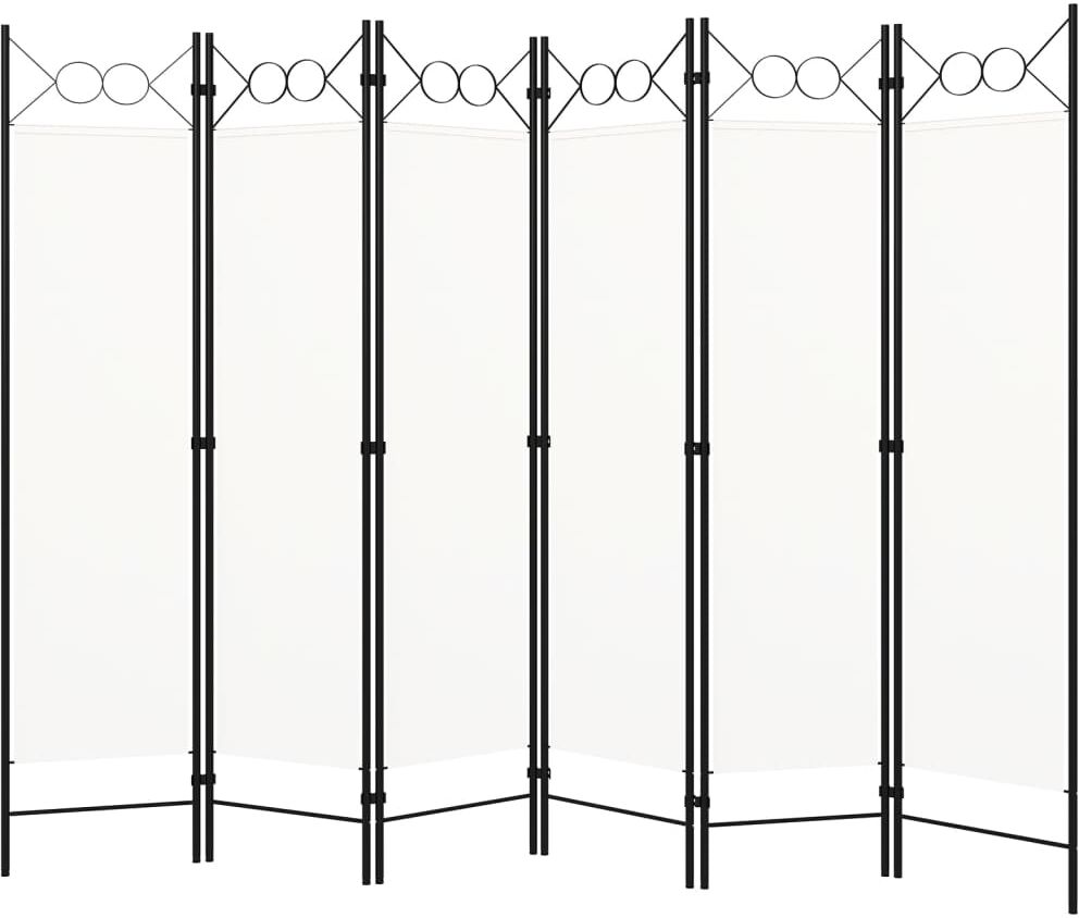 vidaXL 6-panels rumdeler 240x180 cm cremefarvet vidaXL 6-panels rumdeler 240x180 cm cremefarvet