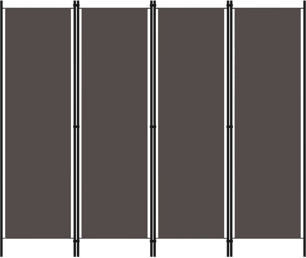 vidaXL 4-panels rumdeler 200 x 180 cm antracitgrå vidaXL 4-panels rumdeler 200 x 180 cm antracitgrå
