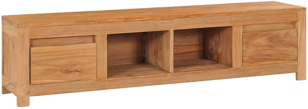 vidaXL tv-skab 135x30x35 cm massivt teaktræ