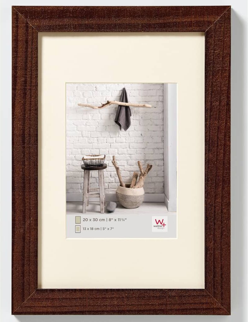 Walther Design billederamme Home 50x70 cm valnødfarvet Walther Design billederamme Home 50x70 cm valnødfarvet