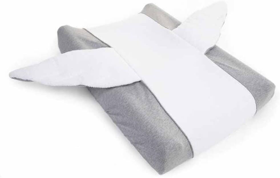 CHILDHOME puslepudebetræk med englevinger jerseybomuld grå CHILDHOME puslepudebetræk med englevinger jerseybomuld grå