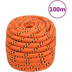 vidaXL tovværk til båd 20 mm 100 m polypropylen orange