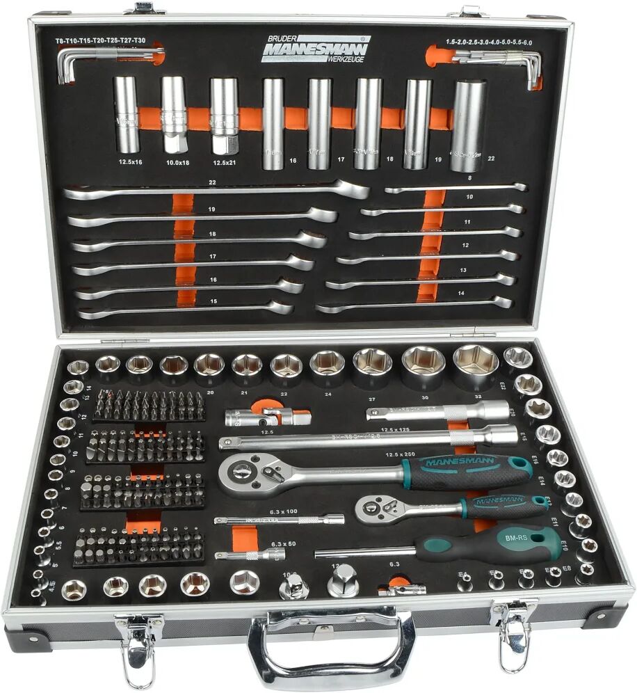 Brüder Mannesmann topnøglesæt 232 dele 1/4 Brüder Mannesmann topnøglesæt 232 dele 1/4