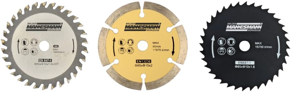 Brüder Mannesmann savklingesæt til rundsav 2 stk. Brüder Mannesmann savklingesæt til rundsav 2 stk.