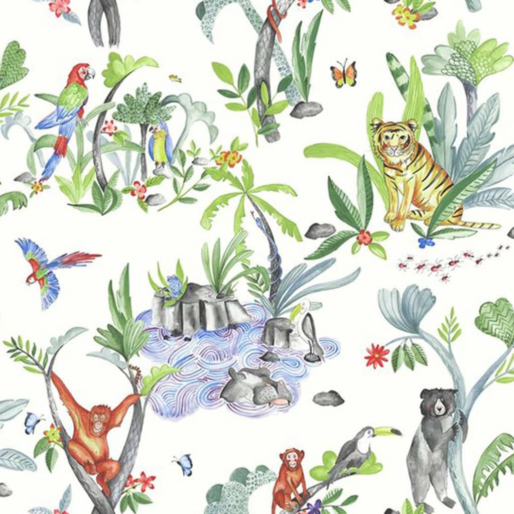 DUTCH WALLCOVERINGS tapet Jungle Mania flerfarvet DUTCH WALLCOVERINGS tapet Jungle Mania flerfarvet