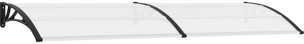 vidaXL dørbaldakin 300x80 cm PC sort og transparent vidaXL dørbaldakin 300x80 cm PC sort og transparent