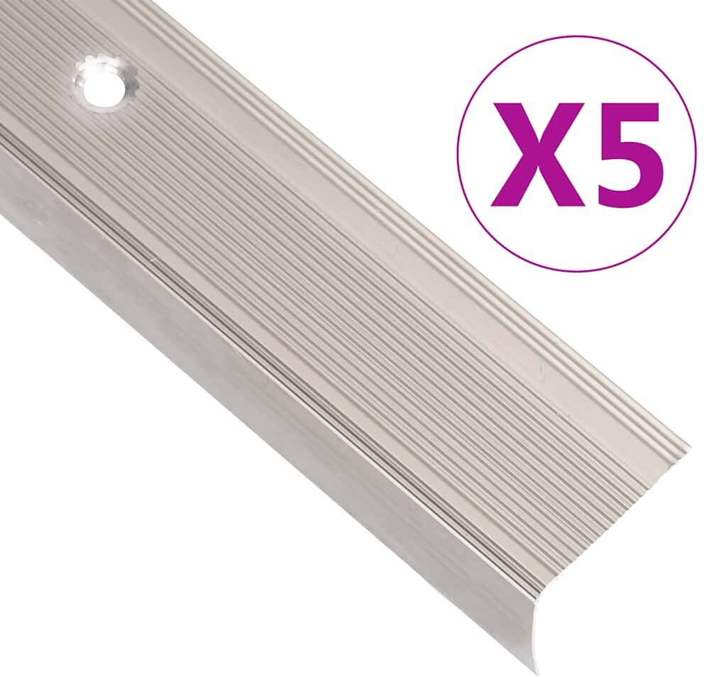 vidaXL 5 stk. trappelister L-facon 90 cm aluminium champagnefarvet vidaXL 5 stk. trappelister L-facon 90 cm aluminium champagnefarvet