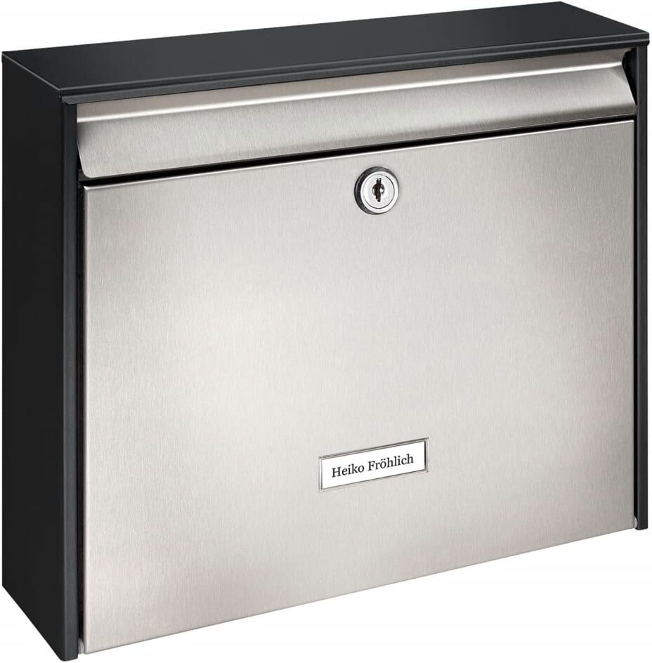 BURG-WÄCHTER postkasse Oxford 6877 B+S rustfrit stål sølvfarvet BURG-WÄCHTER postkasse Oxford 6877 B+S rustfrit stål sølvfarvet