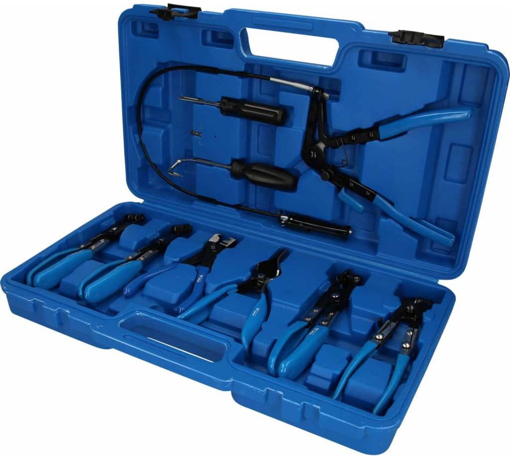 BRILLIANT TOOLS Slangeklemmetangsæt i 9 dele BRILLIANT TOOLS Slangeklemmetangsæt i 9 dele