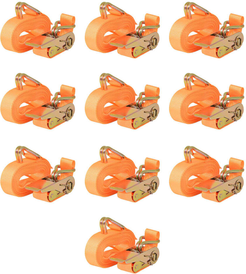 vidaXL surringsbånd 10 stk. 0,4 ton 6 m x 25 mm orange vidaXL surringsbånd 10 stk. 0,4 ton 6 m x 25 mm orange