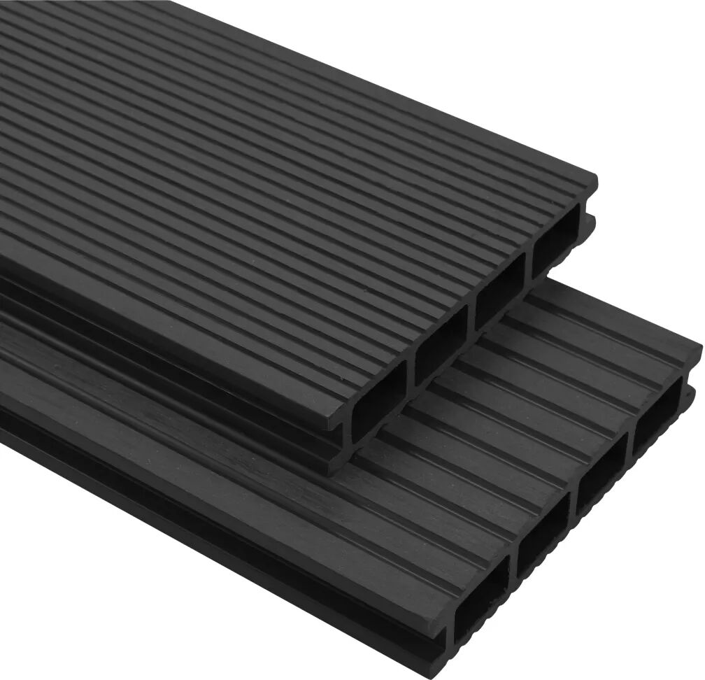 vidaXL WPC-terrassebrædder med tilbehør 30 m² 4 m antracitgrå vidaXL WPC-terrassebrædder med tilbehør 30 m² 4 m antracitgrå