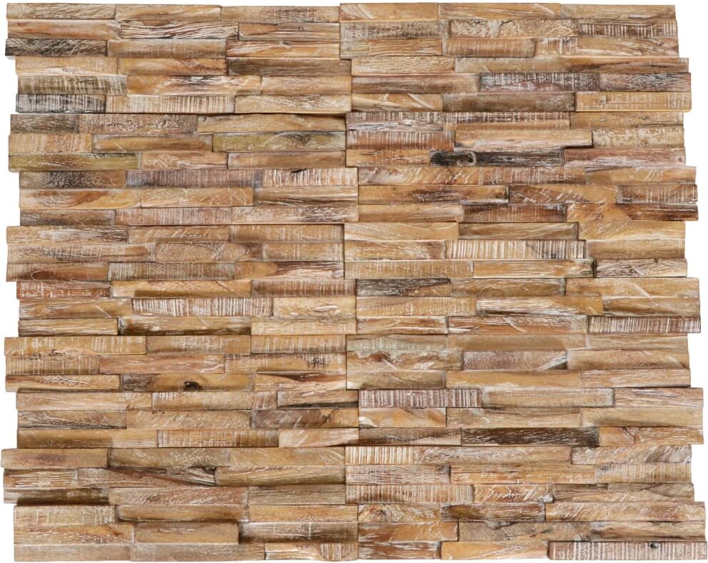 vidaXL 3D-vægbeklædningspaneler 10 stk. massiv teak 1 m² vidaXL 3D-vægbeklædningspaneler 10 stk. massiv teak 1 m²