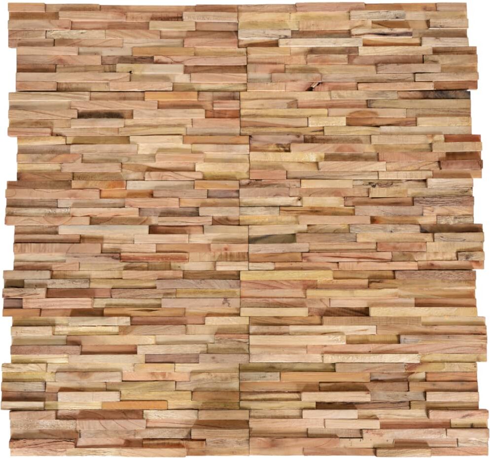 vidaXL 3D-vægbeklædningspaneler 10 stk. massiv teak 1 m² vidaXL 3D-vægbeklædningspaneler 10 stk. massiv teak 1 m²