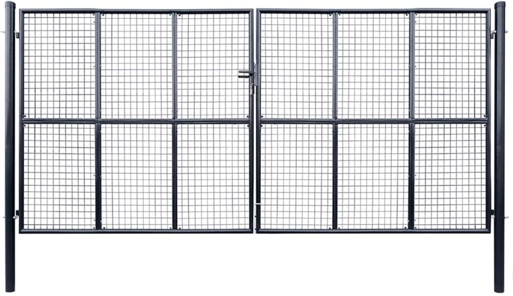 vidaXL havelåge i trådnet galvaniseret stål 400 x 200 cm grå vidaXL havelåge i trådnet galvaniseret stål 400 x 200 cm grå