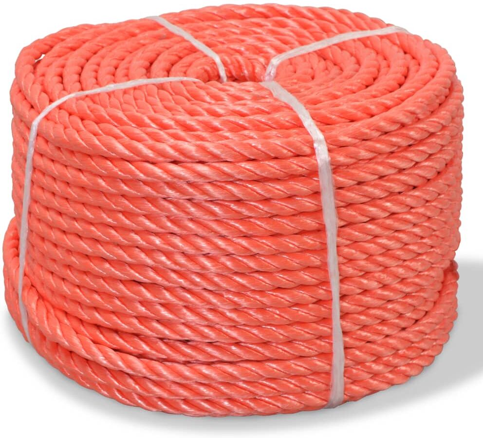 vidaXL snoet reb i polypropylen 12 mm 250 m orange vidaXL snoet reb i polypropylen 12 mm 250 m orange