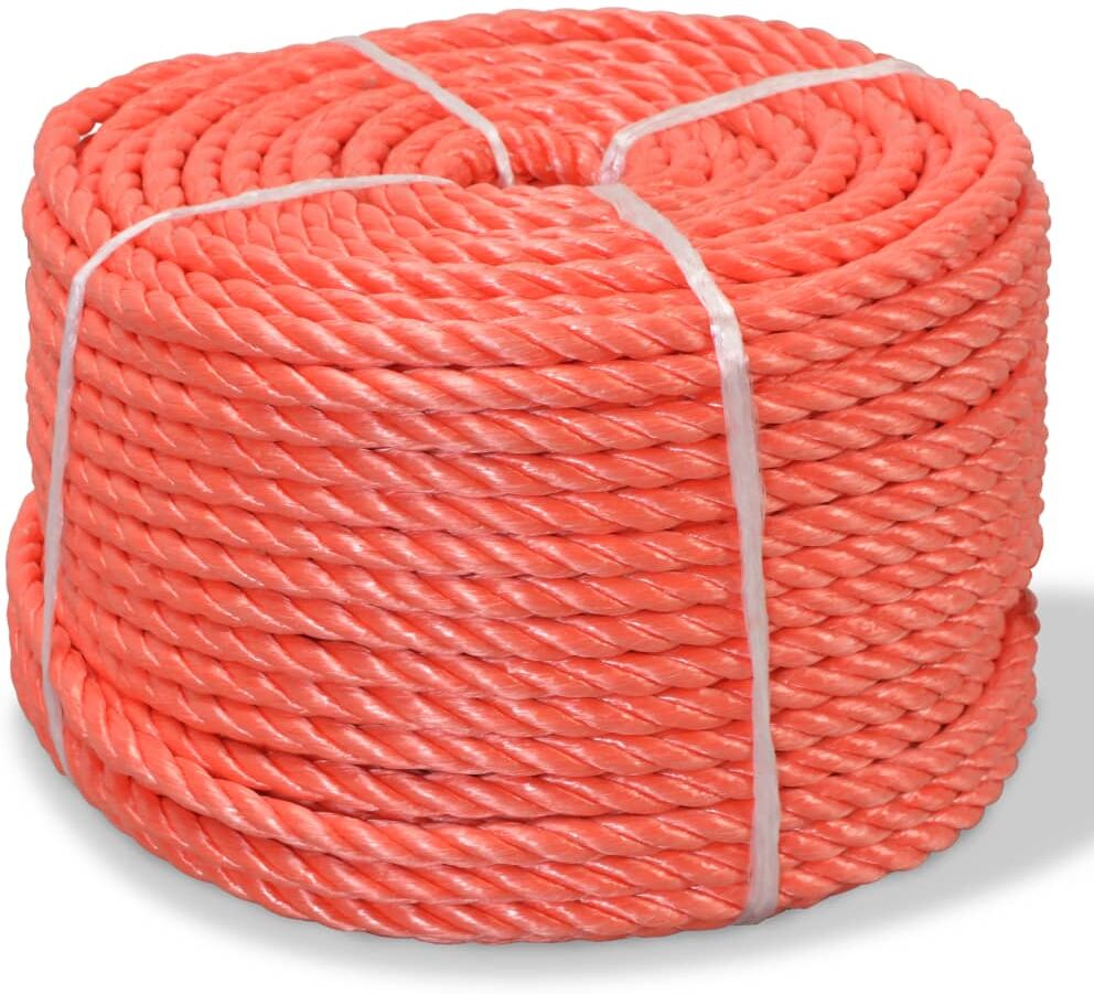 vidaXL snoet reb i polypropylen 12 mm 500 m orange vidaXL snoet reb i polypropylen 12 mm 500 m orange