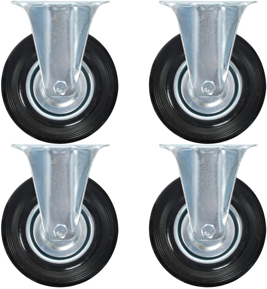 vidaXL faste hjul 4 stk. 125 mm vidaXL faste hjul 4 stk. 125 mm