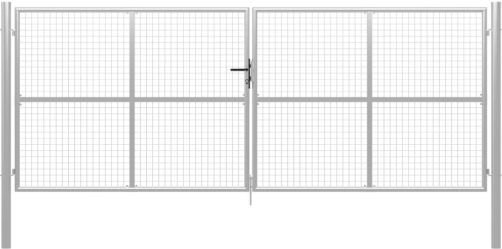 vidaXL havelåge galvaniseret stål 415 x 200 cm sølvfarvet vidaXL havelåge galvaniseret stål 415 x 200 cm sølvfarvet