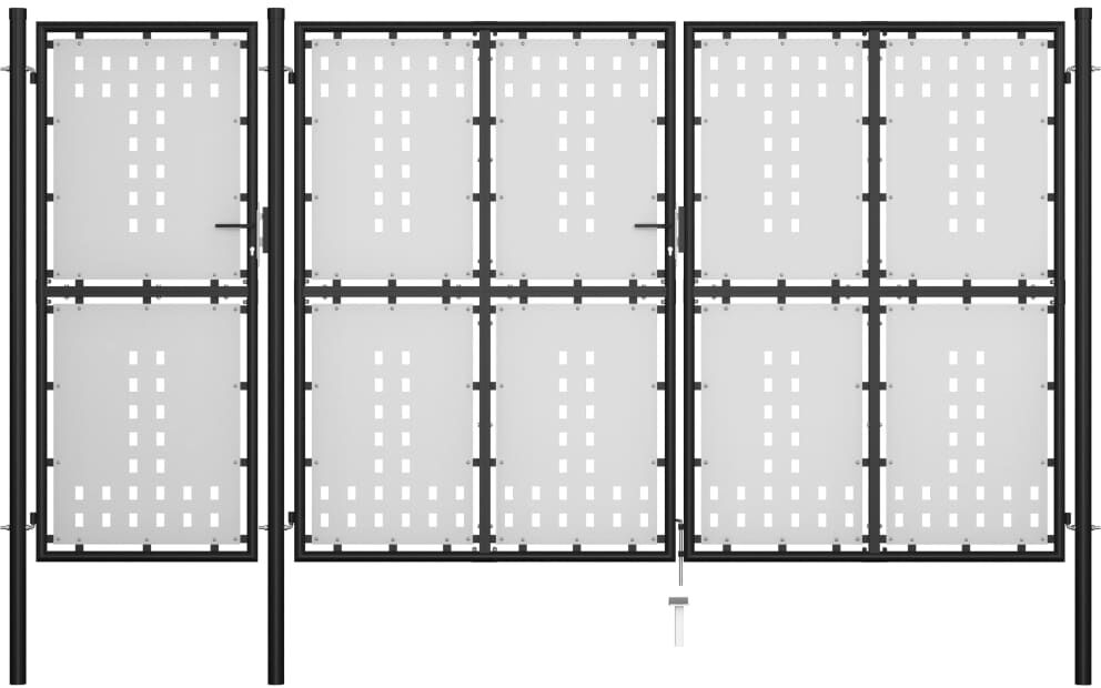 vidaXL havelåge 400 x 175 cm stål sort vidaXL havelåge 400 x 175 cm stål sort