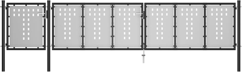vidaXL havelåge 500x75 cm stål sort vidaXL havelåge 500x75 cm stål sort