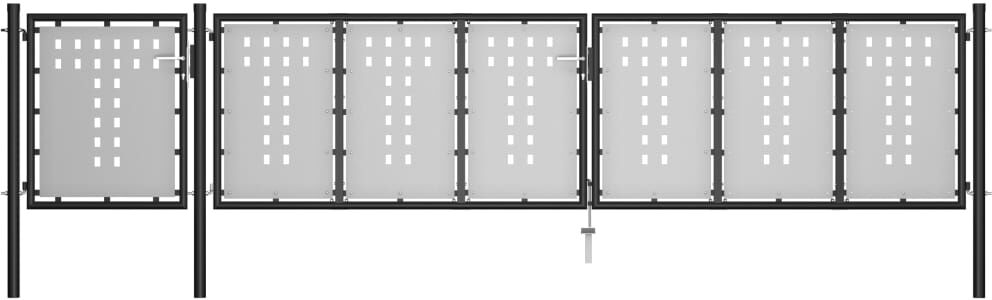 vidaXL havelåge 500x100 cm stål sort vidaXL havelåge 500x100 cm stål sort