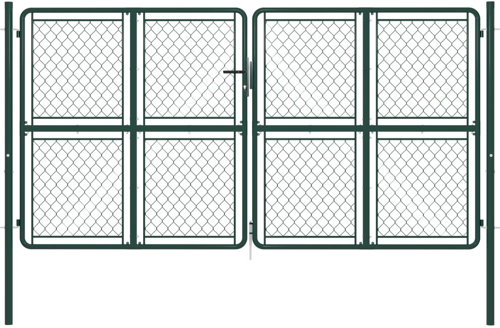 vidaXL havelåge 300 x 150 cm stål grøn vidaXL havelåge 300 x 150 cm stål grøn