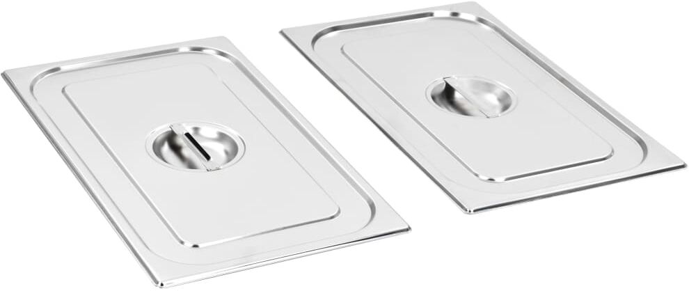 vidaXL Bradepandelåg til GN 1/1 rustfrit stål 2 stk. vidaXL Bradepandelåg til GN 1/1 rustfrit stål 2 stk.