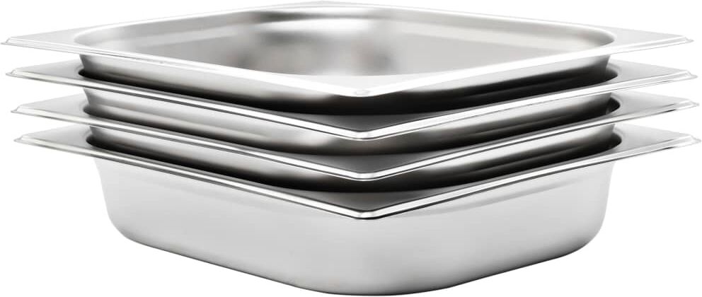 vidaXL gastronorm beholder 4 stk. GN 1/2 65 mm rustfrit stål vidaXL gastronorm beholder 4 stk. GN 1/2 65 mm rustfrit stål