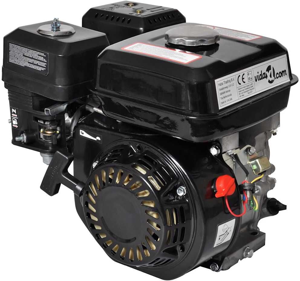 vidaXL benzinmotor 6,5 HK 4,8 kW sort vidaXL benzinmotor 6,5 HK 4,8 kW sort