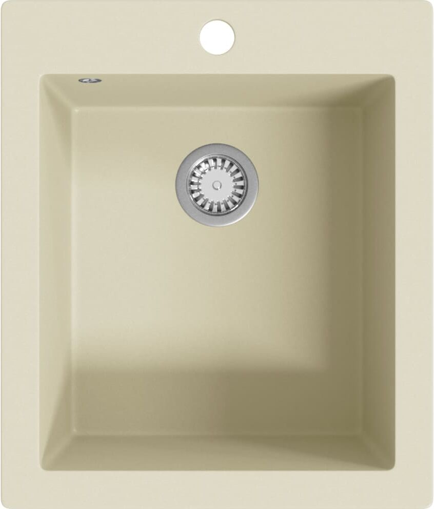 vidaXL køkkenvask granit enkelt vask beige vidaXL køkkenvask granit enkelt vask beige