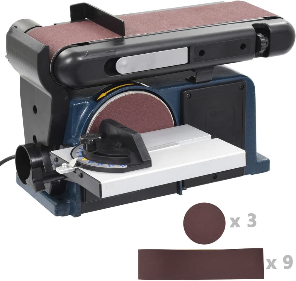 vidaXL elektrisk skive- og båndsliber 370 W 150 mm vidaXL elektrisk skive- og båndsliber 370 W 150 mm