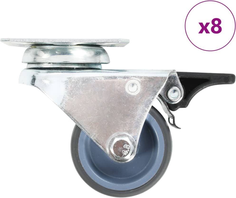 vidaXL drejelige tvillingehjul 8 stk. 50 mm vidaXL drejelige tvillingehjul 8 stk. 50 mm
