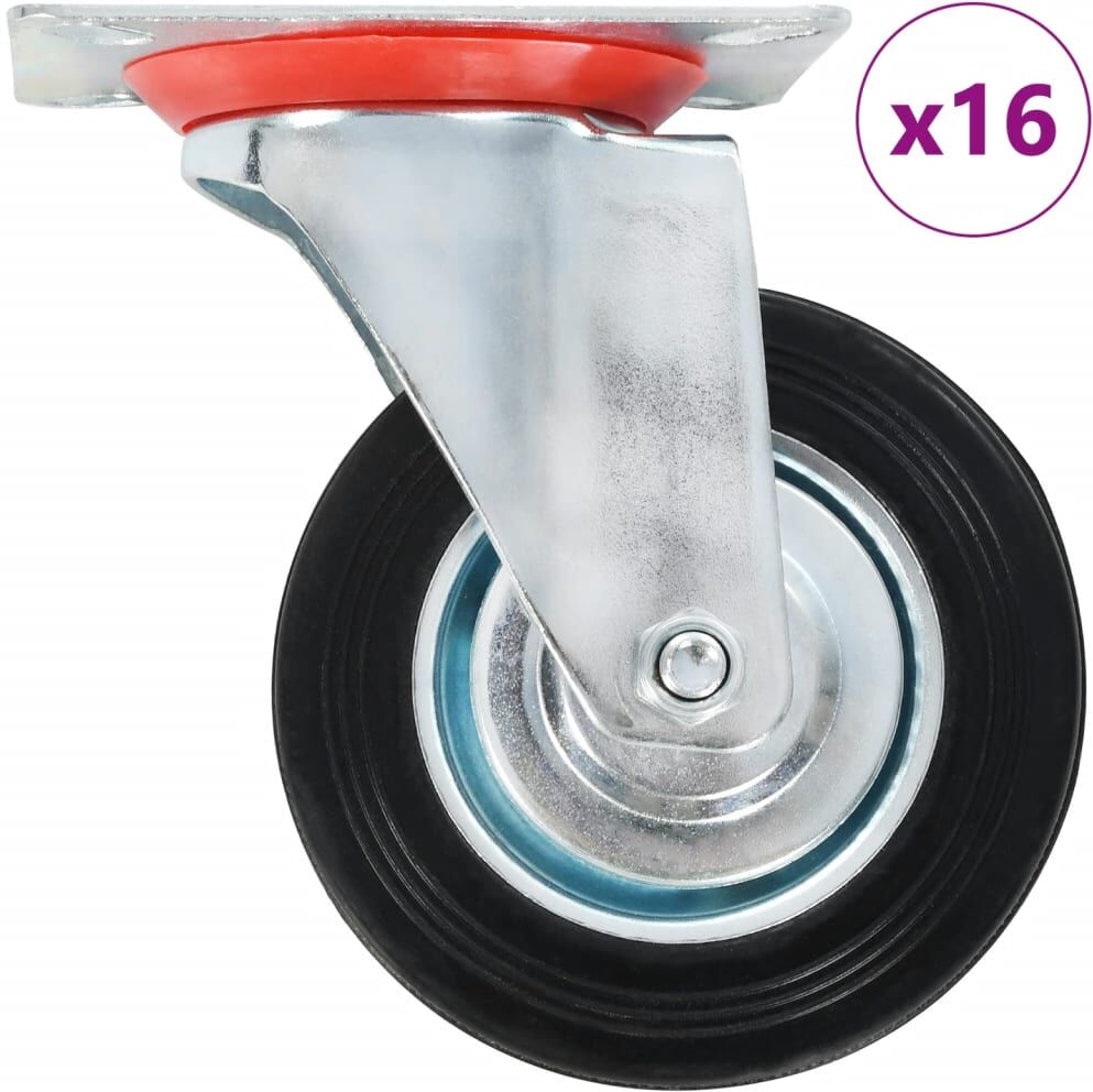 vidaXL drejehjul 16 stk. 100 mm vidaXL drejehjul 16 stk. 100 mm