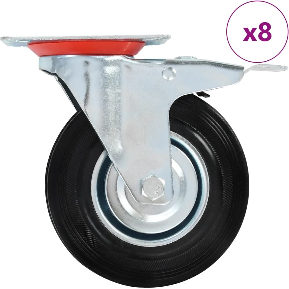 vidaXL drejehjul 8 stk. 125 mm vidaXL drejehjul 8 stk. 125 mm
