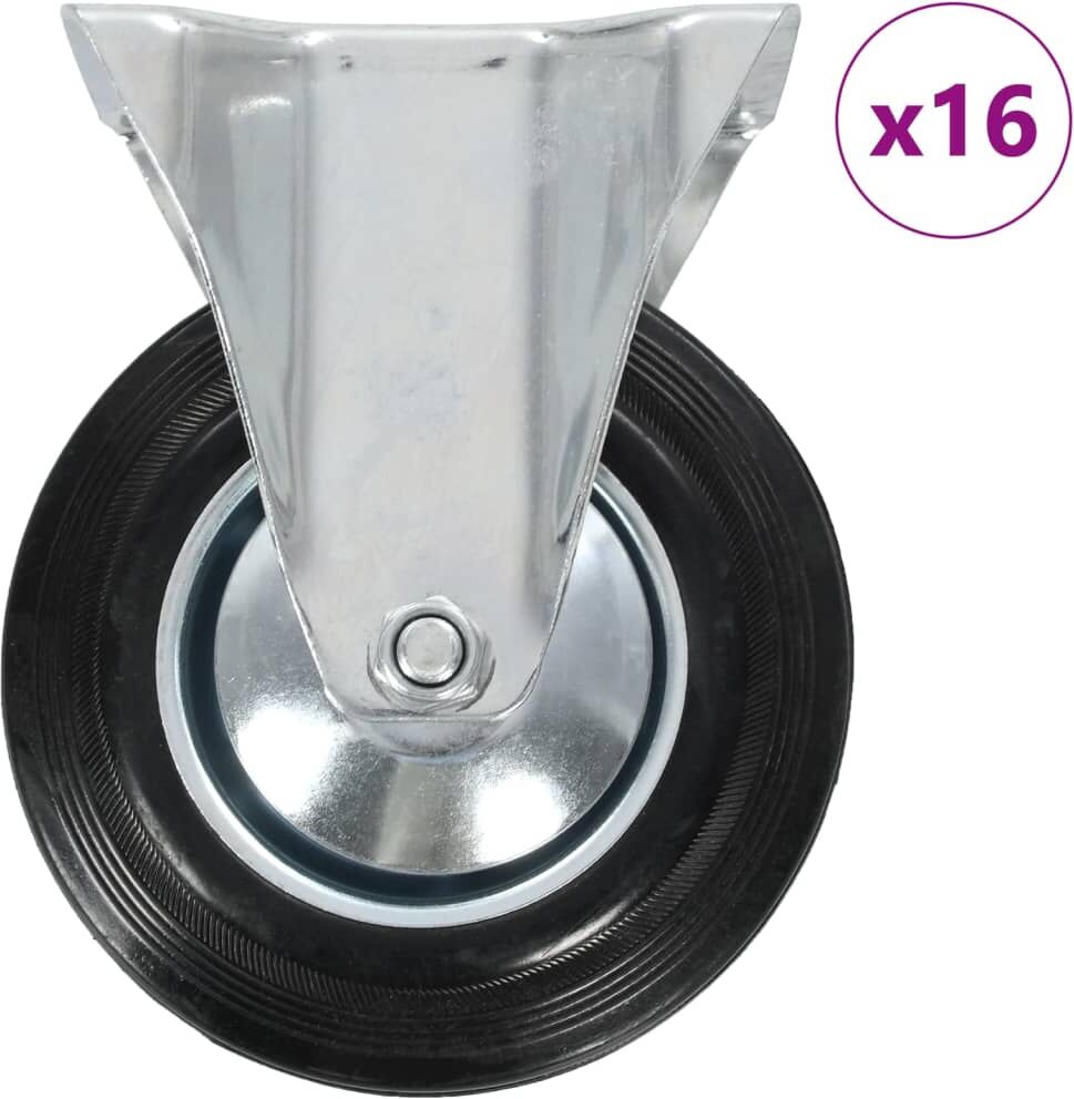 vidaXL faste hjul 16 stk. 160 mm vidaXL faste hjul 16 stk. 160 mm