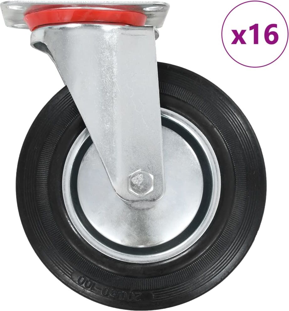 vidaXL drejehjul 16 stk. 200 mm vidaXL drejehjul 16 stk. 200 mm
