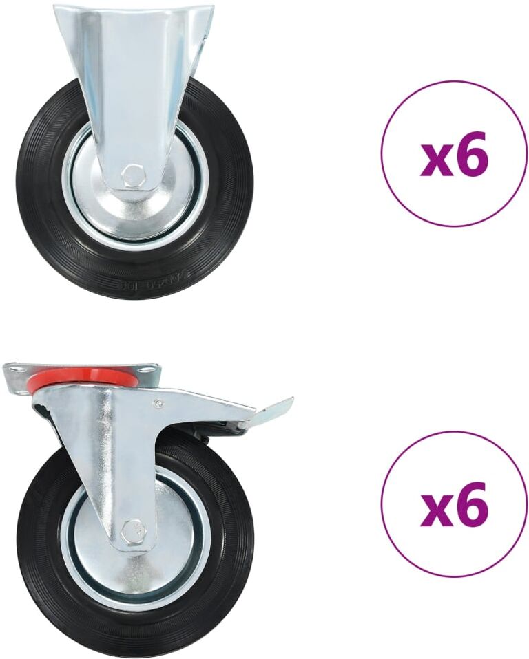 vidaXL hjul 12 stk. 200 mm vidaXL hjul 12 stk. 200 mm