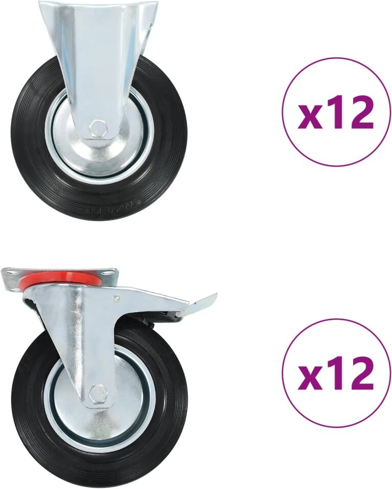 vidaXL hjul 24 stk. 200 mm vidaXL hjul 24 stk. 200 mm