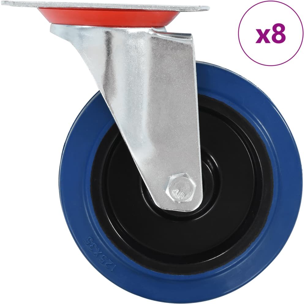 vidaXL drejehjul 8 stk. 125 mm vidaXL drejehjul 8 stk. 125 mm
