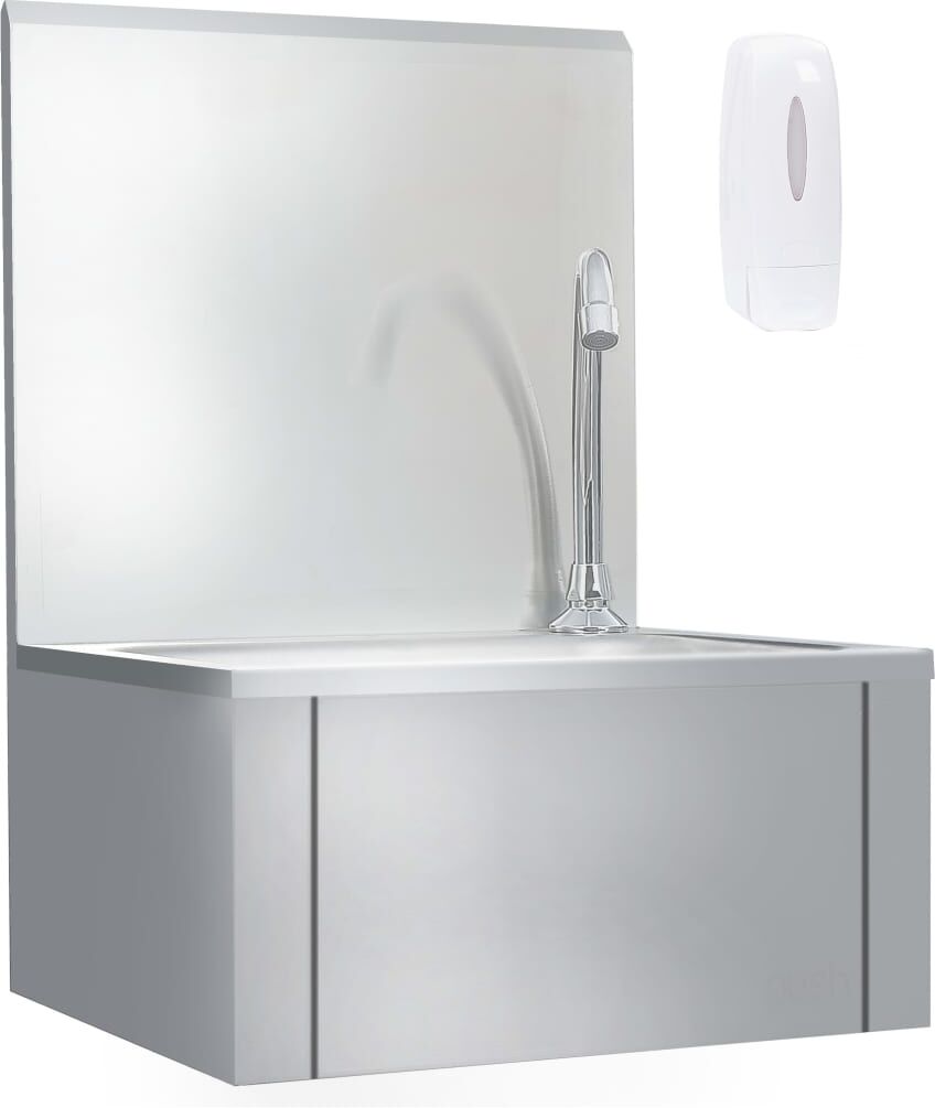 vidaXL håndvask med vandhane og sæbedispenser rustfrit stål vidaXL håndvask med vandhane og sæbedispenser rustfrit stål