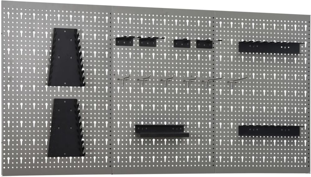 vidaXL vægmonterede værktøjspaneler 3 stk. 40x58 cm stål vidaXL vægmonterede værktøjspaneler 3 stk. 40x58 cm stål